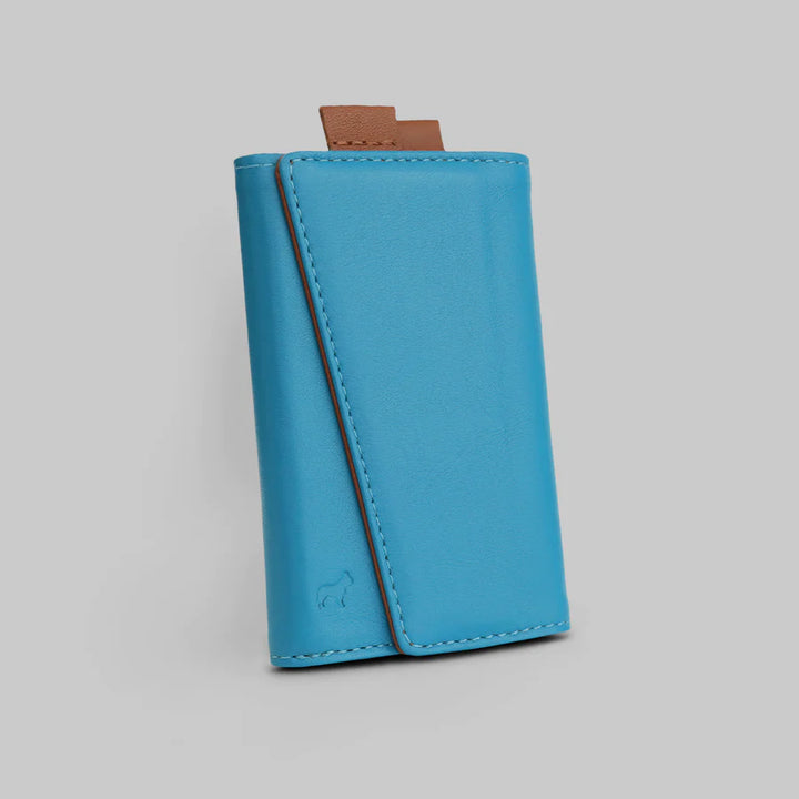 AirTag Ready Speed Wallet Turquoise-Tan - The Frenchie Co. - KW