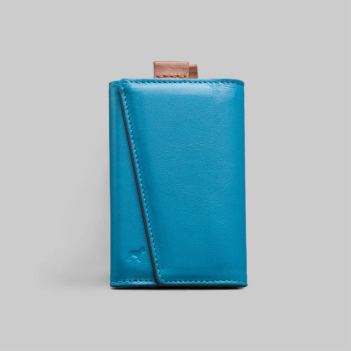 AirTag Ready Speed Wallet Turquoise-Tan - The Frenchie Co. - KW