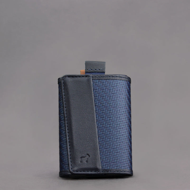 AirTag Ready speed wallet mini carbon fiber Navy - The Frenchie Co. - KW